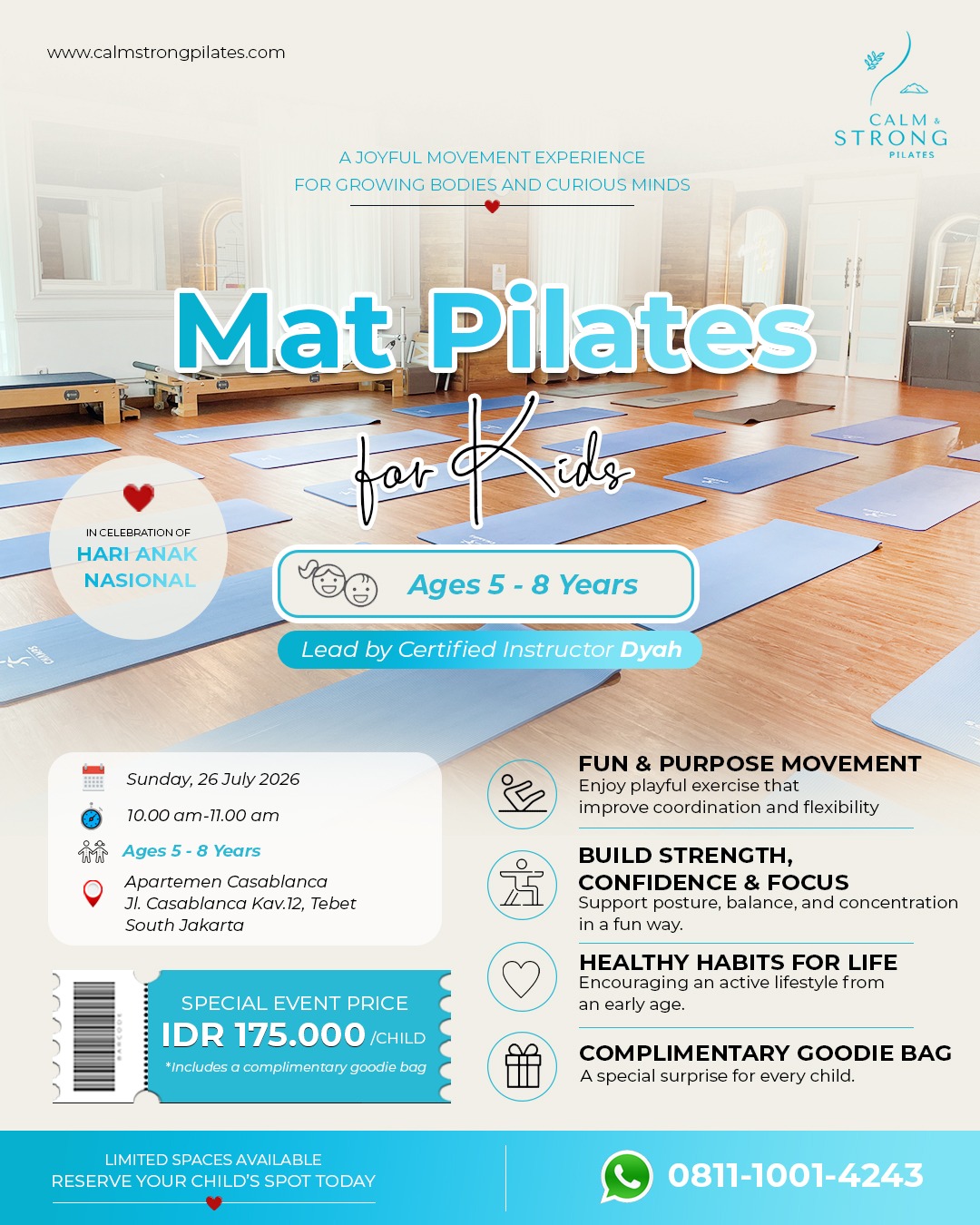 Celebrate Hari Anak Nasional with Calm & Strong Pilates!