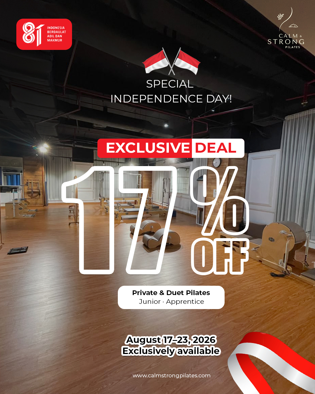 🇮🇩 Merdeka Special — 17% OFF